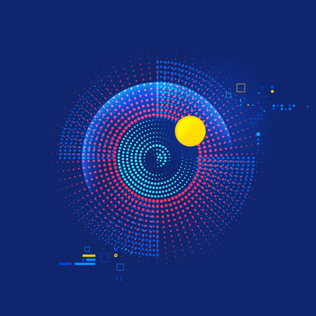 graphic of abstract eye with futuristic elementのイラスト素材