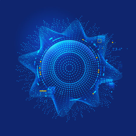graphic of abstract eye with futuristic elementのイラスト素材