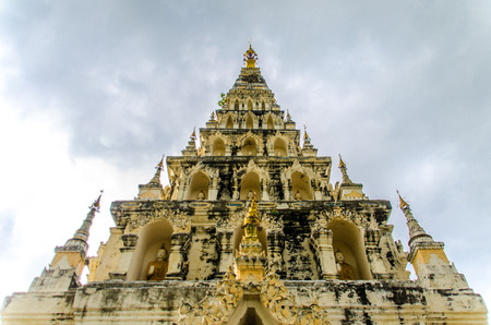 Pagoda of Jay Dee Liam Temple, Goom Gam temple, chiang maiの写真素材