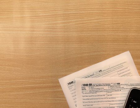 US Income tax forms for senior citizensの写真素材