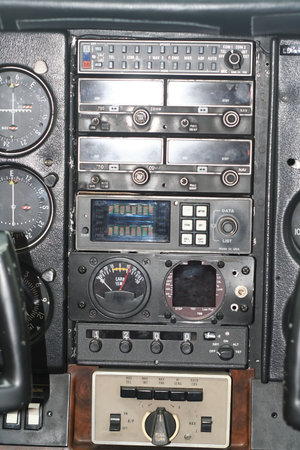 Cockpit and insturment panel of small aircraft
