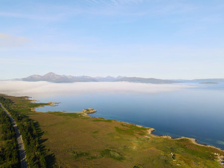 Isle of skye coastal road traveling through scottish landscape