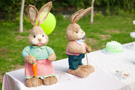 Two little rabbitsの写真素材
