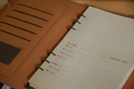 Notebook front pageの写真素材