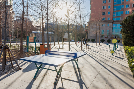 Fitness facilities at resident area.のeditorial素材