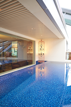 swimming pool in hotelのeditorial素材