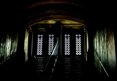 Light in the Fourviere's basilica crypt. (Lyon, France)の写真素材