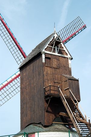 Off the Beaten Path in Brugge. Blue sky.の写真素材