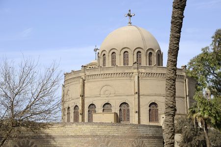 The Church of St. George in Coptic Cairo is the principal Greek Orthodox church of Egypt. The present church dates from 1904.の写真素材