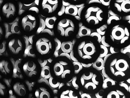 Abstract Circle in black and whiteの写真素材