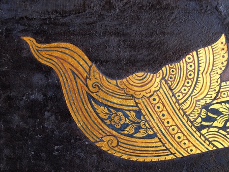 Wall art painting in temple Thailand. painting about Ramayana epic story.のeditorial素材