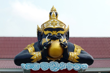 Rahu statue at the temple in Thailandの写真素材
