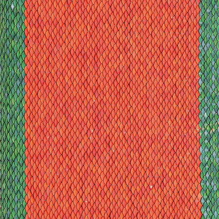 Texture of Temple roof in Bangkok Thailand  の写真素材