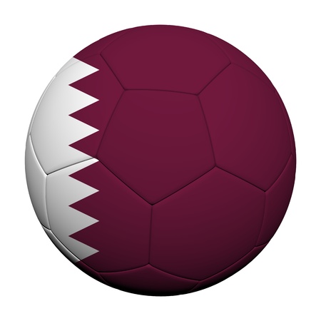 Qatar Flag Pattern 3d rendering of a soccer ball の写真素材