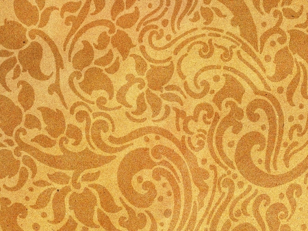 Abstract flower seamless pattern on grunge paper backgroundの写真素材