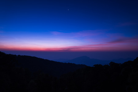 Chiengmai, doi inthanon, thailand, View of sunriseの写真素材