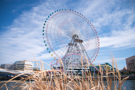 Yokohama, JAPAN - March 04 : Yokohama Minatomirai 21 district on March 04, 2015 in Yokohama, Kanagawa, Japan. Minatomirai is the central business district of Yokohama.のeditorial素材