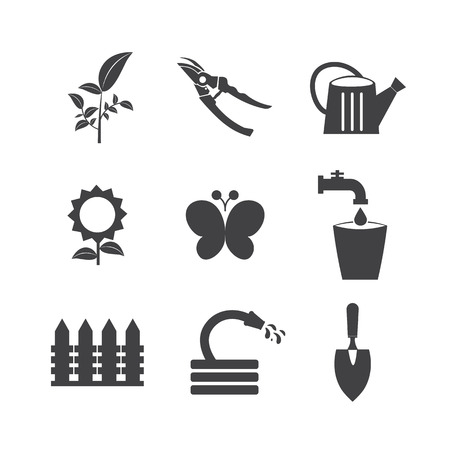 Gardening tools and flowers,nature.のイラスト素材