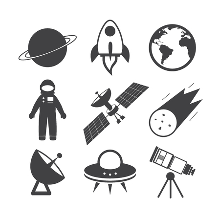 Space icon setのイラスト素材