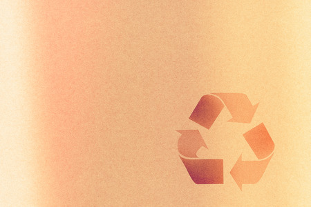 Recycle Symbol On recycle paperの写真素材