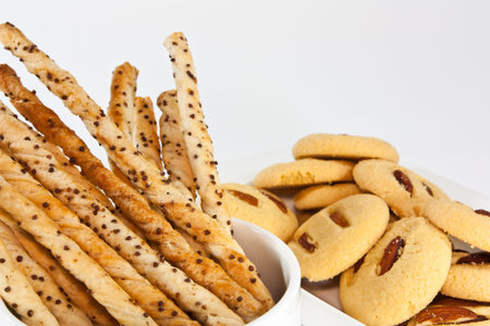 Chocolate chip cookiesの写真素材