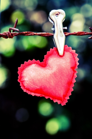 Vintage heartの写真素材