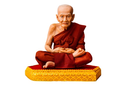 Luang Pu Thuat, big golden monk statue, Thailandの写真素材