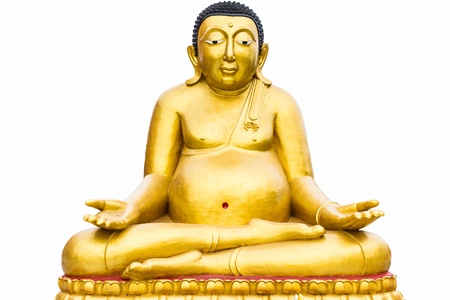 Buddha statue on white background - isolated, Thailandの写真素材