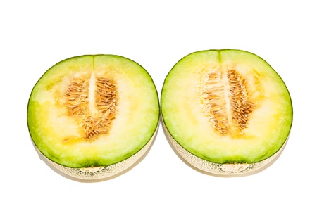 melon isolated on white backgroundの写真素材