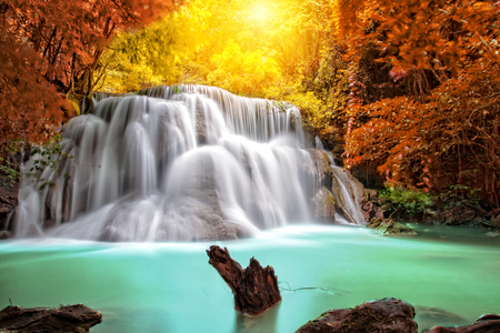 Landscapes waterfall in colorful beautifulの写真素材