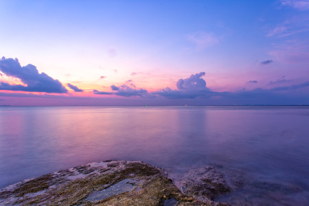 Beautiful seascape a sunset over seaの写真素材