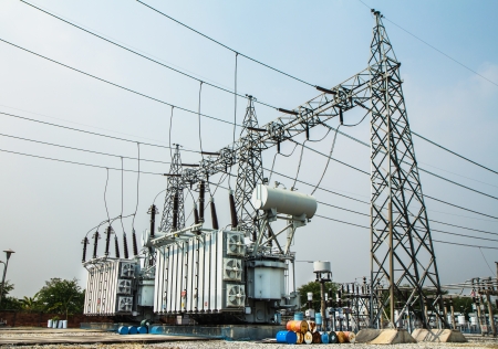 High voltage substationの写真素材