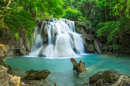 Waterfall in tropical forestの写真素材