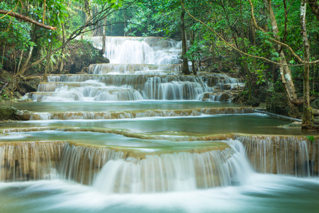 Waterfall in tropical forestの写真素材