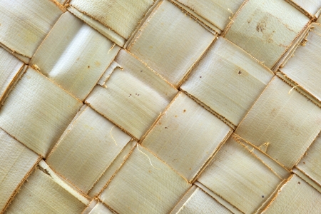 Zigzag interlocking of palm leavesの写真素材