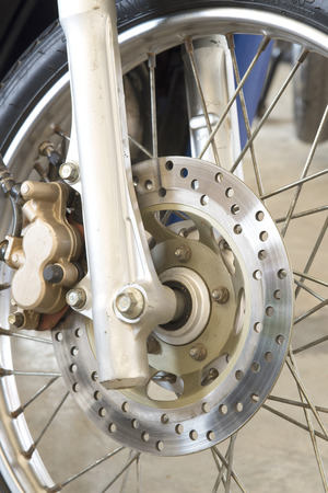 disk brake system on a motorcycleの写真素材