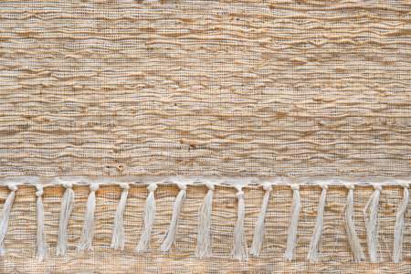 Woven wood and thread pattern or texture background