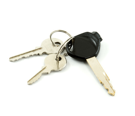 key car isolate on whiteの写真素材