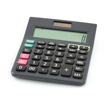 business calculator isolate on whiteの写真素材