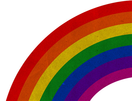 rainbow paper isolate on whiteの写真素材
