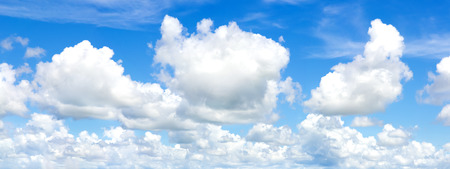 Beautiful nature of cloud with blue sky, Panoramaの写真素材