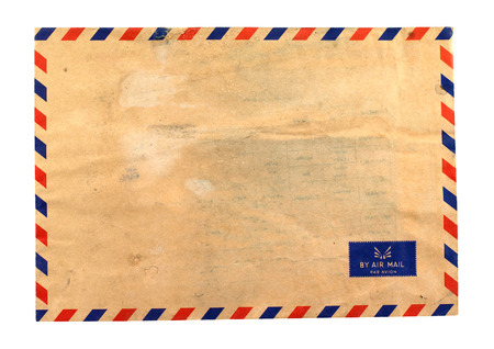 Vintage old envelope,mail isolateの写真素材