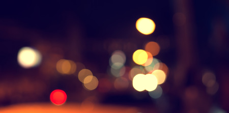 Artistic style - Defocused urban abstract texture ,bokeh of city lights の写真素材