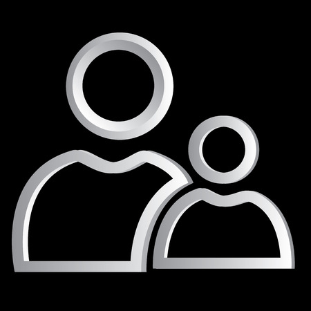 Mentor icon web concept metalのイラスト素材