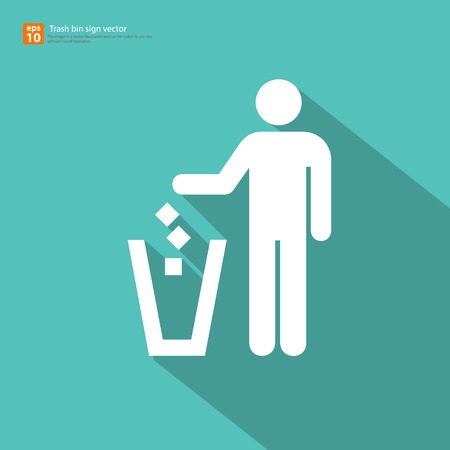 New vector trash bin signのイラスト素材