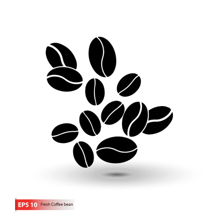 New coffee bean silhouette vector designのイラスト素材