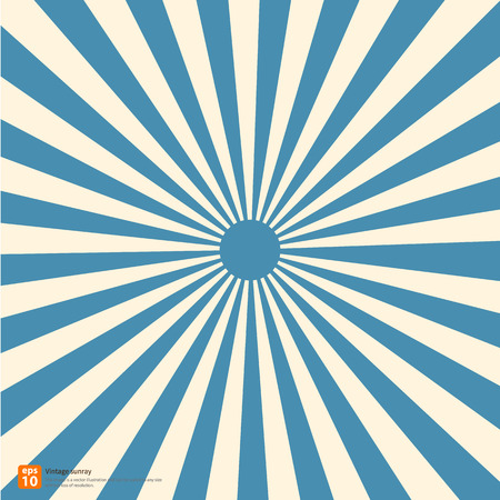 New vector Vintage blue rising sun or sun ray,sun burst retro designのイラスト素材