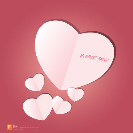 New heart love card , valentine and wedding concept vector designのイラスト素材