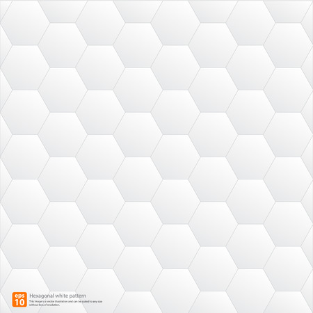 Hexagonal white pattern geometric abstract backgroundのイラスト素材