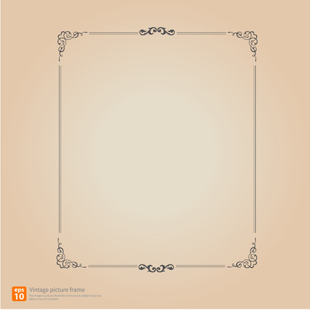 Vintage or Retro picture frame vector designのイラスト素材